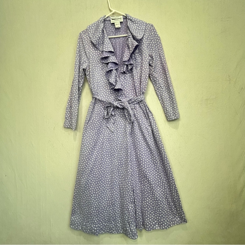 VTG Saks Fifth Avenue Diane Von Furstenberg Lilac Ruffle Wrap Dress Sz 14 Italy